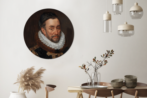 Runde Tapete - Wilhelm von Oranien - Gemälde von Adriaen Thomasz.-3