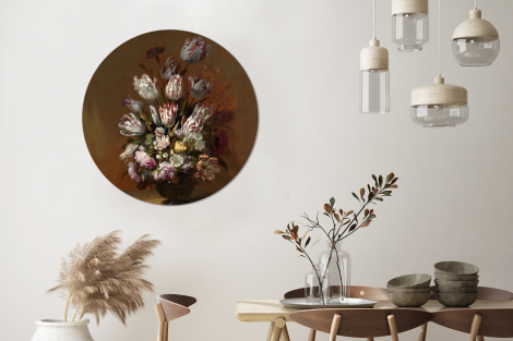 Behangcirkel - Stilleven met bloemen - Schilderij van Hans Bollongier-3