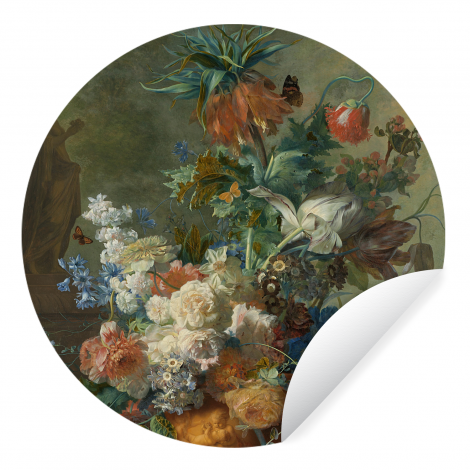 Behangcirkel - Stilleven met bloemen - Schilderij van Jan van Huysum-thumbnail-1