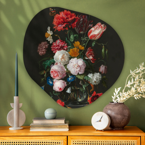 Brillenkoker, De Heem, Vaas met bloemen