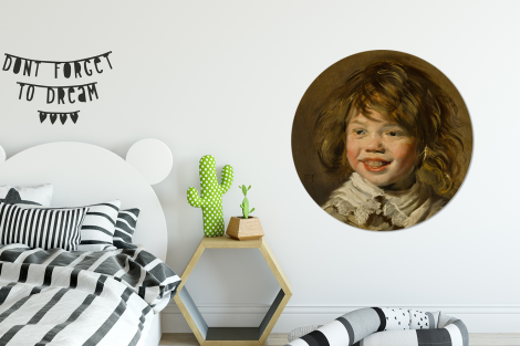 Runde Tapete - Lachender Junge - Frans Hals Gemälde-2