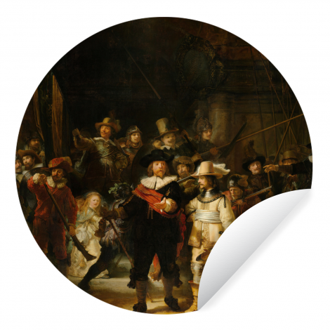 Behangcirkel - De Nachtwacht - Schilderij van Rembrandt van Rijn-thumbnail-1