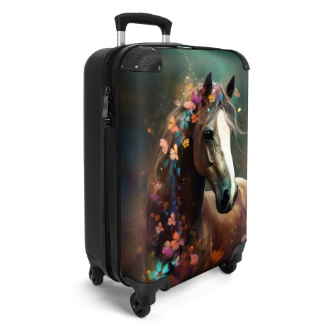 Koffer - Paard met bloemen door het haar-2