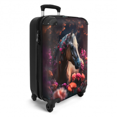 Koffer - Paard omringd door rozen-2
