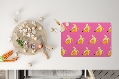 Premium placemats (6 stuks) - Banaan - Patronen - Roze - 45x30 cm-4