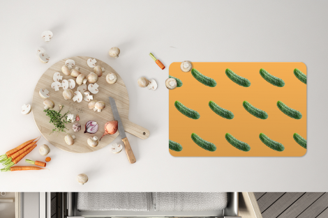 Tischset (6er Set) - Gemüse - Muster - Orange - 45x30 cm-4