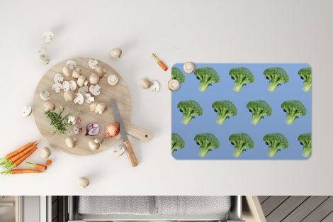 Tischset (6er Set) - Gemüse - Muster - Blau - Lila - 45x30 cm-4