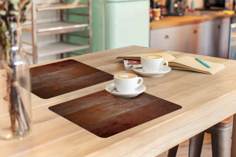 Premium placemats (6 stuks) - Houten planken als achtergrond - 45x30 cm-thumbnail-3