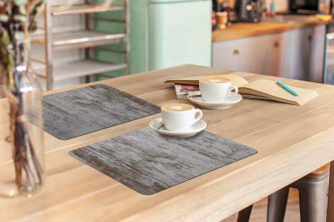 Premium placemats (6 stuks) - Structuur van houten planken - 45x30 cm-3