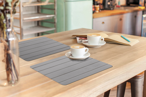 Premium placemats (6 stuks) - Witte planken structuur - 45x30 cm-3