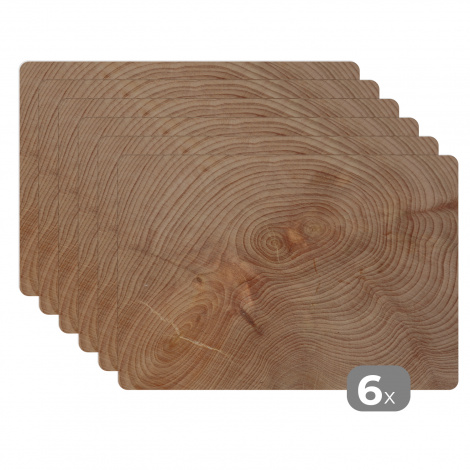 Premium placemats (6 stuks) - Achtergrond van de structuur in houten planken - 45x30 cm