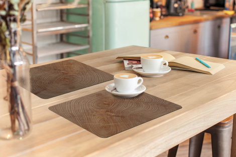Premium placemats (6 stuks) - Achtergrond van de structuur in houten planken - 45x30 cm-3