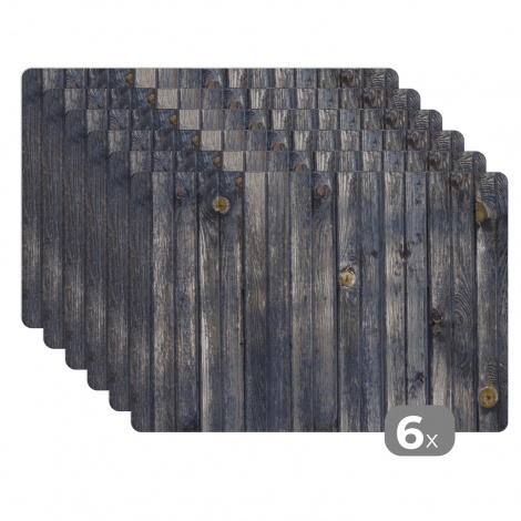 Premium placemats (6 stuks) - Achtergrond met een planken structuur - 45x30 cm-1