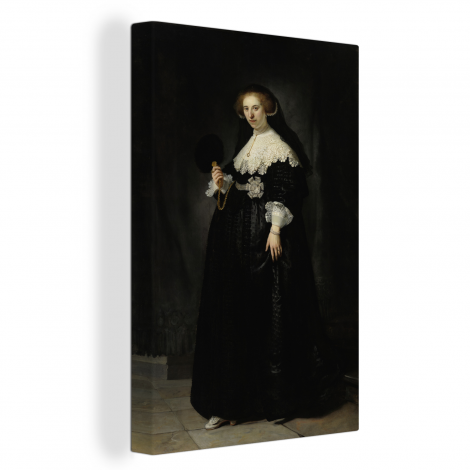 Canvas - Het huwelijksportret van Oopjen Coppit - Rembrandt van Rijn