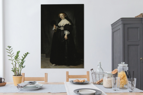 Canvas - Het huwelijksportret van Oopjen Coppit - Rembrandt van Rijn-thumbnail-4