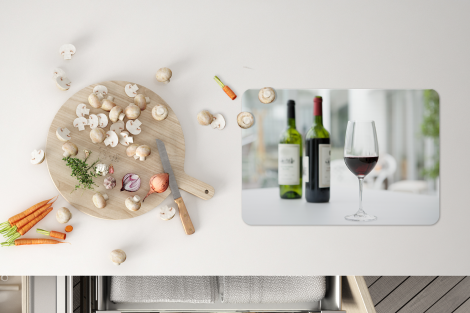 Premium placemats (6 stuks) - Twee flessen rode wijn en een glas rode wijn - 45x30 cm-4