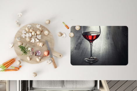 Premium placemats (6 stuks) - Glas rode wijn op een houten plaat - 45x30 cm-thumbnail-4