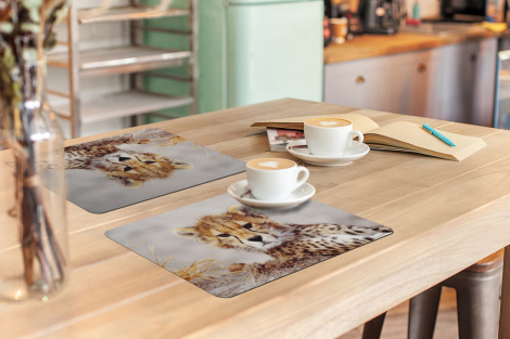 Premium placemats (6 stuks) - Cheeta - Jong - Portret - 45x30 cm-thumbnail-3