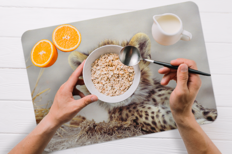 Premium placemats (6 stuks) - Cheeta - Jong - Portret - 45x30 cm-2