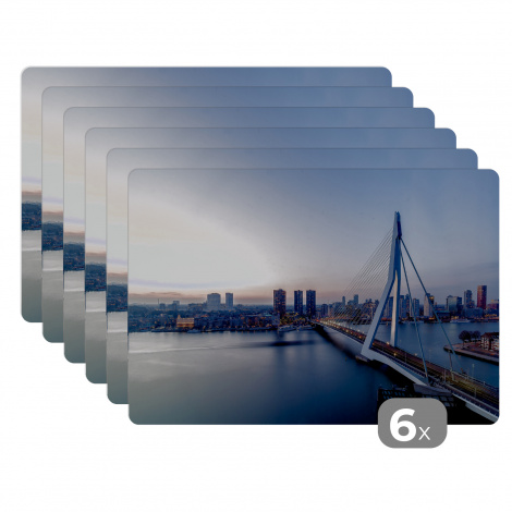 Premium placemats (6 stuks) - Rotterdam - Water - Erasmus - 45x30 cm-thumbnail-1
