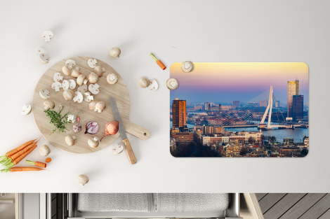 Premium placemats (6 stuks) - Rotterdam - Skyline - Zonsondergang - 45x30 cm-thumbnail-4