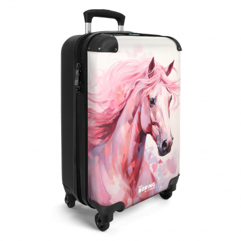 Koffer - Roze paard als waterverf illustratie-2