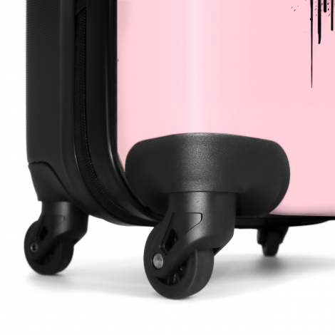 Koffer - Vlinder met verf op roze achtergrond-6