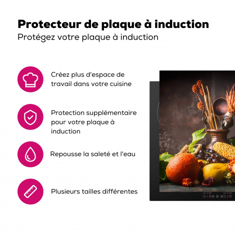 Protège-plaque à induction - Légumes - Fruits - Rustique - Table-3