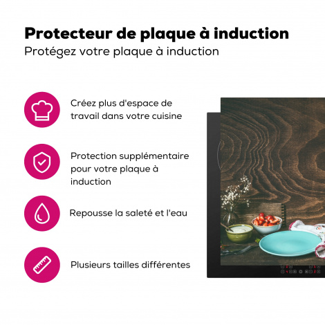 Protège-plaque à induction - Rustique - Fruits - Ustensiles de cuisine - Fraise-3