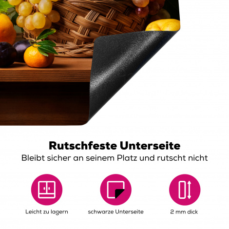 Herdabdeckplatte - Rustikal - Korb - Obst - Stilleben-4