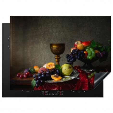 Herdabdeckplatte - Rustikal - Tisch - Obst - Stilleben - Tasse