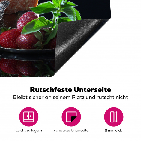 Herdabdeckplatte - Rustikal - Obst - Käse - Tisch - Stilleben-4