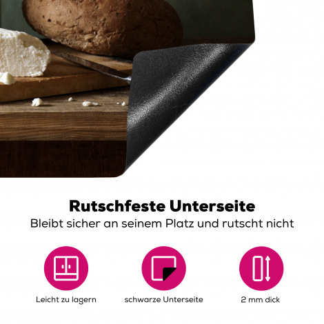 Herdabdeckplatte - Rustikal - Brie - Stillleben - Flasche - Brot-4