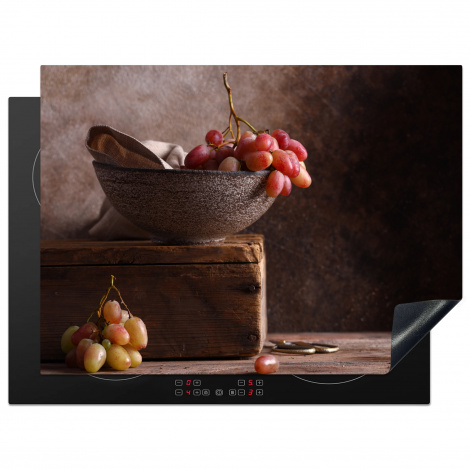 Inductiebeschermer - Rustiek - Druiven - Schaal - Stilleven - Fruit
