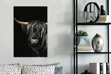 Canvas - Schotse Hooglander - Goud - Zwart-3