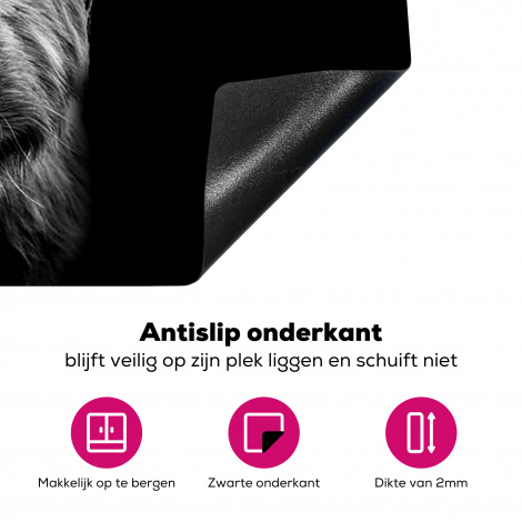 Inductiebeschermer - Schotse Hooglander - Horens - Zwart - Wit - Koe - Wild - Dieren-4