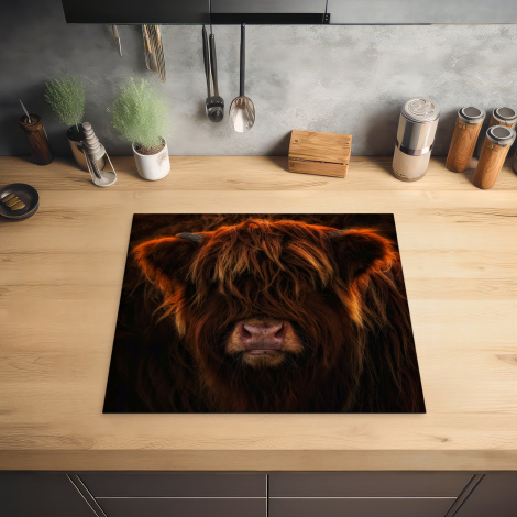 Inductiebeschermer - Schotse Hooglander - Koe - Portret - Dieren-2