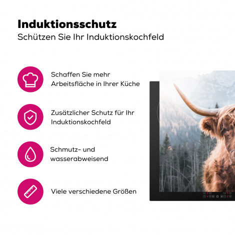 Herdabdeckplatte - Schottischer Hochländer - Kuh - Tiere - Berg - Natur-3