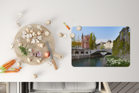Premium placemats (6 stuks) - Centrum van Ljubljana in Slovenië - 45x30 cm-thumbnail-4