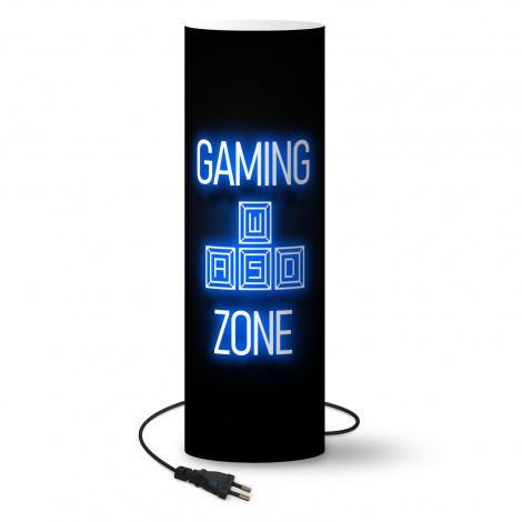 Kinderlamp - Gaming - Tekst - Gaming zone - Neon - Blauw-thumbnail-1