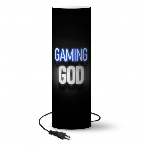 Kinderlamp - Gaming - Spreuken - Gaming god - Mannen - Neon