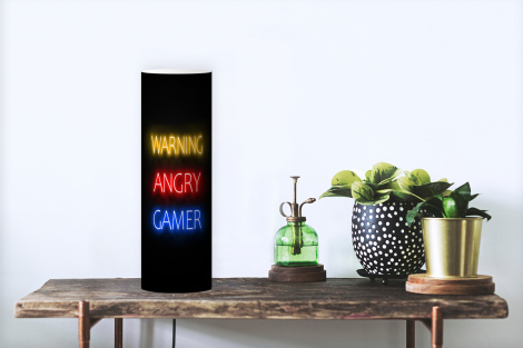 Kinderlamp - Gaming - Quotes - Warning angry gamer - Neon-thumbnail-3