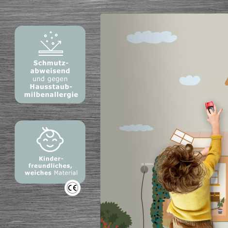 Spielmatte - Puppenhaus - Kinder - Möbel - Design - Braun-2