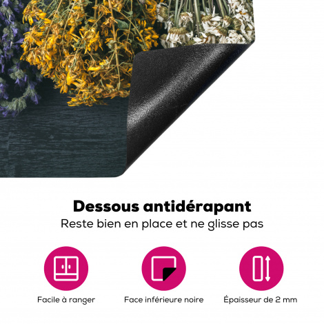 Protège-plaque à induction - Fleurs sèches - Fleurs - Bouquet - Nature morte - Corde - Liasse-4