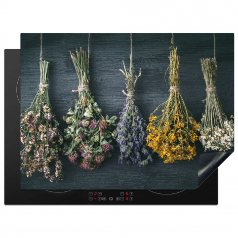 Herdabdeckplatte - Trockenblumen - Blumen - Blumenstrauß - Stilleben - Seil - Bündel