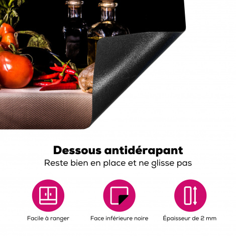 Protège-plaque à induction - Nature morte - Nourriture - Boisson - Fruit - Noir-4