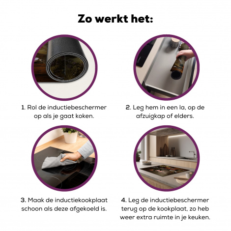 Inductiebeschermer - Viool - Rozen - Roze - Bloemen - Stilleven-7
