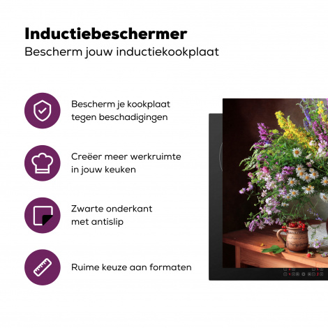 Inductiebeschermer - Bloemen - Tafel - Stilleven - Boeket - Vaas-3