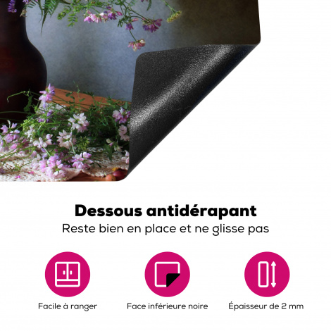 Protège-plaque à induction - Fleurs - Table - Nature morte - Bouquet - Vase-4