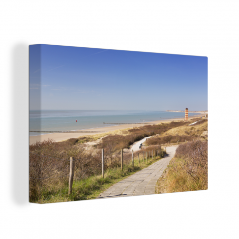 Canvas - Strand - Zee - Vuurtoren - Nederland-1
